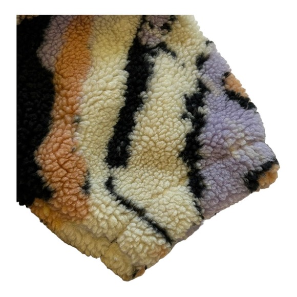 Free People Hit The Slopes Rocky Ridge Fleece Jacket Black Combo Size M - Picture 8 of 16